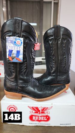 7 Men's Western Cowboy Boots Black $200.00