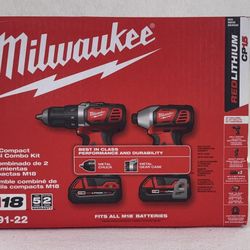 NEW Milwaukee Drill + Impact Driver Kit
