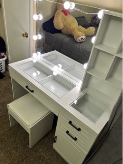 White vanity