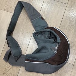 Dog Pet Carrier Brown And Grey 