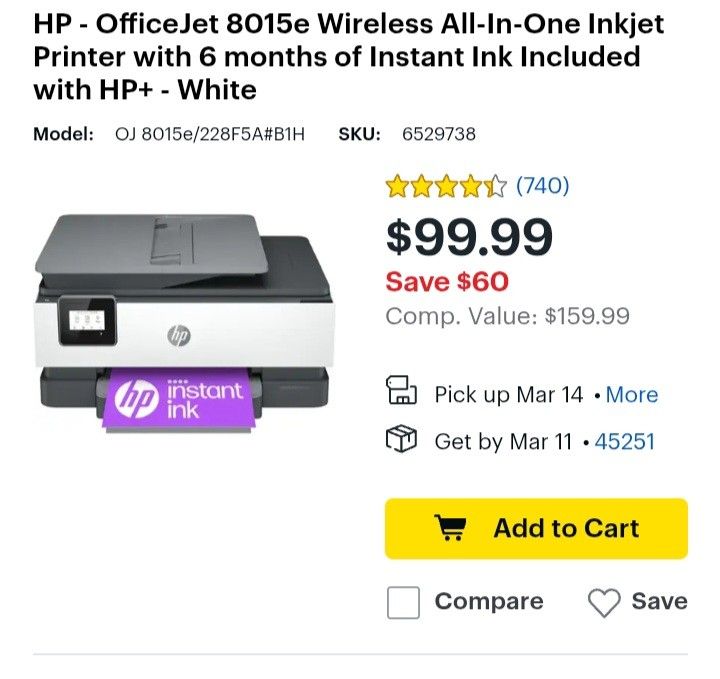 HP Office jet printer 8015e