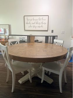 Dining table + 4 chairs + bench