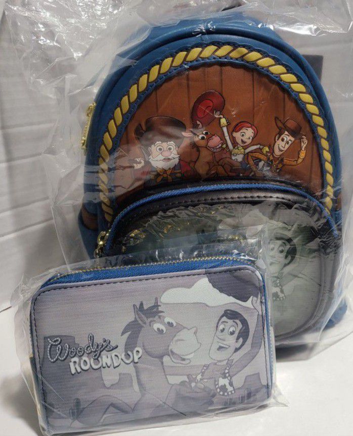Loungefly Toy Story Backpack And Wallet Included Con ((2022)) 2pcs EXCLUSIVE NEW WITH TAGS 