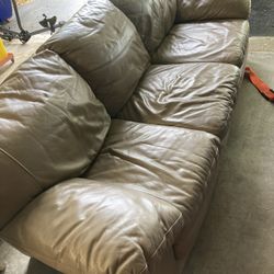 Grey Leather Couch
