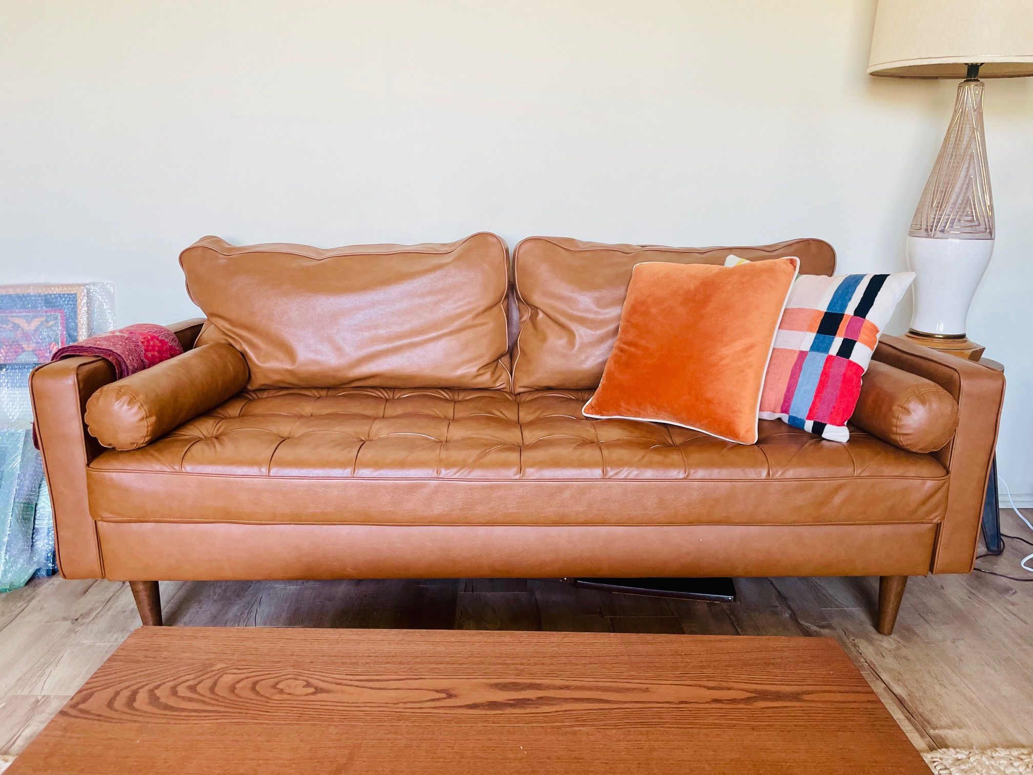 midcentury-style sofa