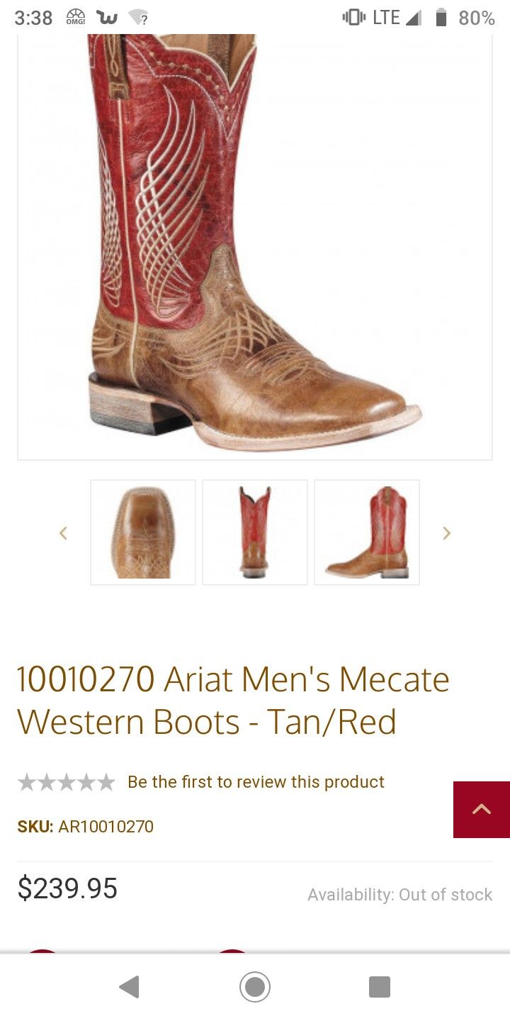 Ariat boots 9.5mens