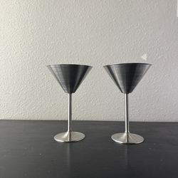 Stainless Steel Martini Glasses 