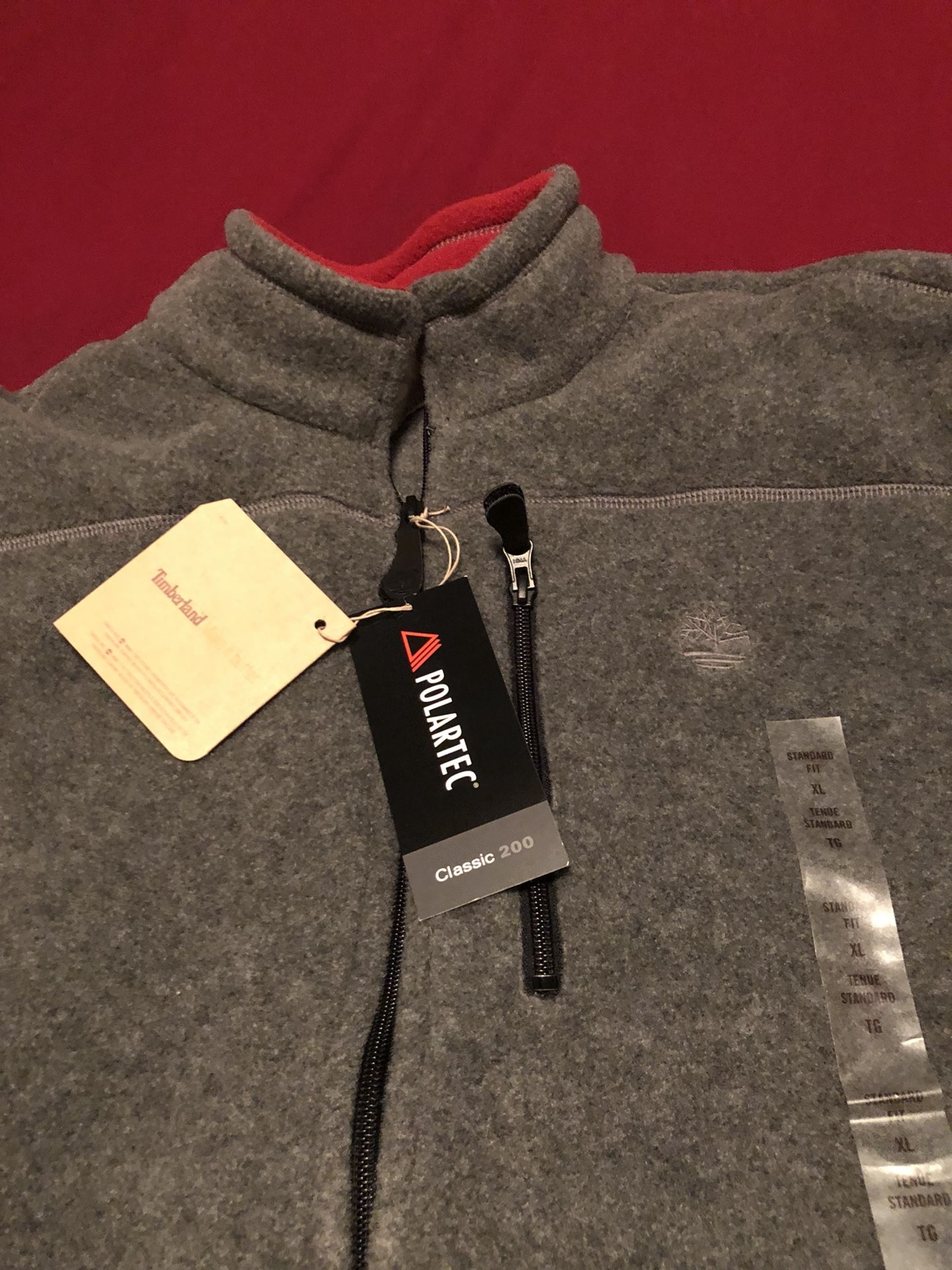Timberland Grey fleece jacket size XL