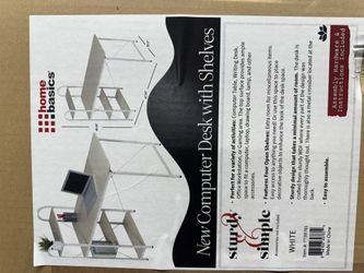 Home Basics Computer Desk With Shelves