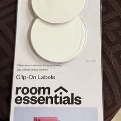 4 Packs of 3 (12 Total) New Dry Erase Clip-On Bin Labels