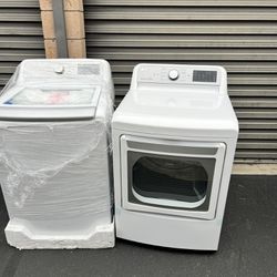 LG Washer And Dryer Set   White New Open Box 