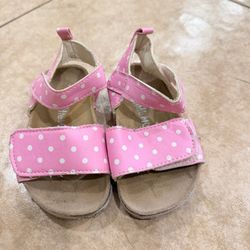 Little Me Toddler Girls Size 5 Polka Dot Pink Sandals