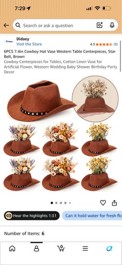 Cowboy center pieces