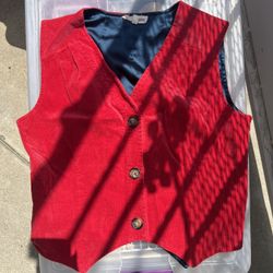 NEW Red Corduroy Vest & Pants