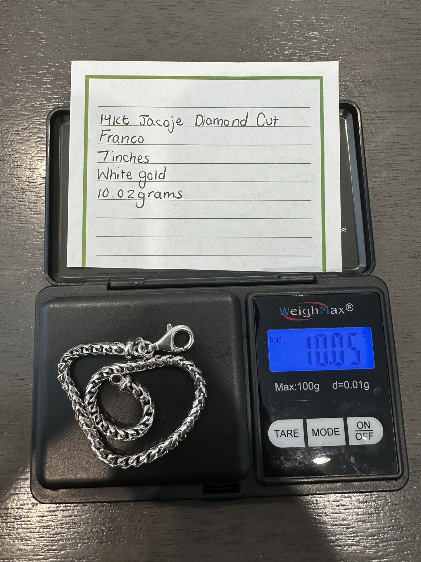 14KT White Gold Jacoje Franco Bracelet