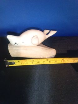 Ivory Seal On Top Of Deer Horn From Alaskan