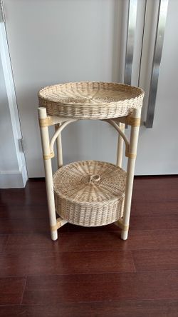 20” H Rattan Side Table