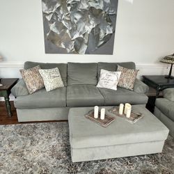 Stanton Custom Sofa,, Double Chair And Ottoman. 