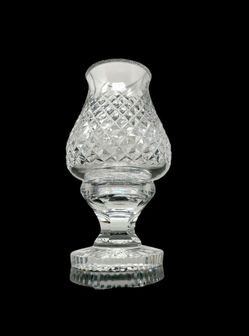 Waterford Alana crystal hurricane lamp and globe. 