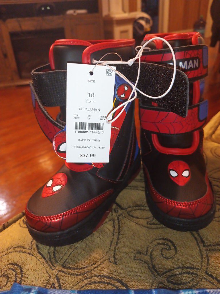 Spiderman Snow Boots Light Ups 