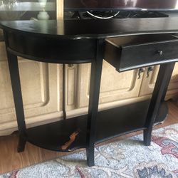 Shapely Console Table with Drawer
