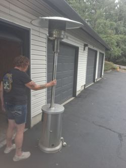 2 outdoor propane heaters