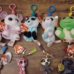 Beanie Babies Key Chains Bag Clips