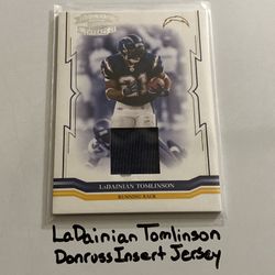 LaDainian Tomlinson San Diego Chargers Hall of Fame RB Donruss Short Print Insert Jersey Card. 