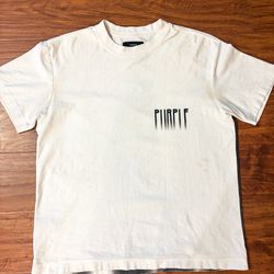 White & black PURPLE tee