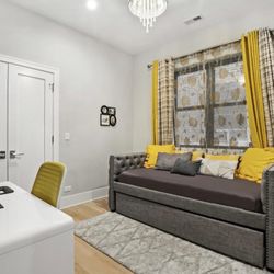 Luxury Tufted Daybed with Trundle – Gray Upholstered, Nailhead Trim (Twin Size)