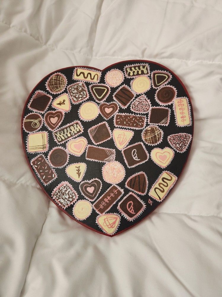 Heart Of Chocolate- Acrylic Painting By Julia