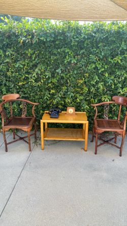 Vintage Hand Carved Rosewood Oriental Corner Chair