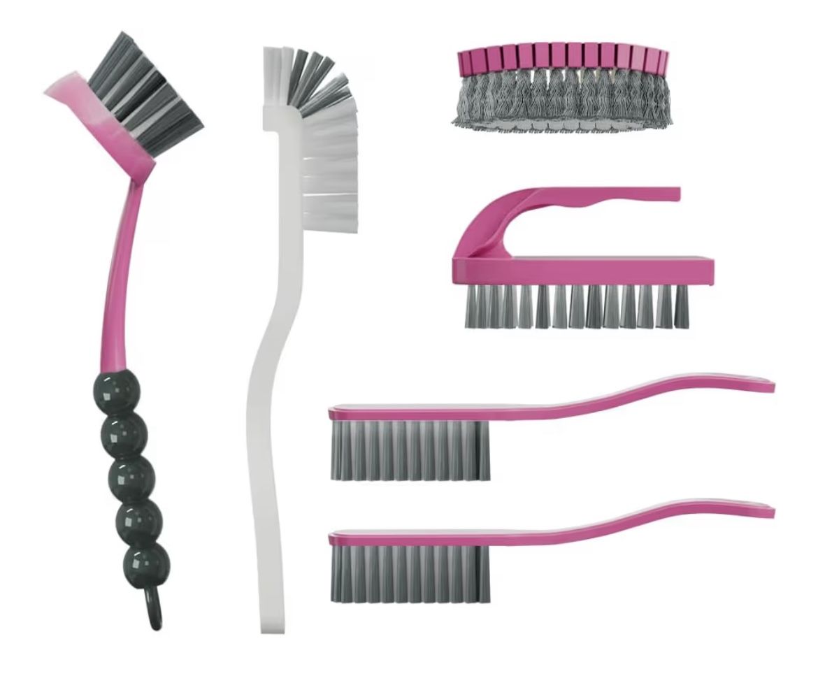 6 PCS Cleaning Brush, Scrub Brush Set for Kitchen and Bathroom Household Use wit