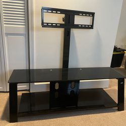 Glass TV Stand Black