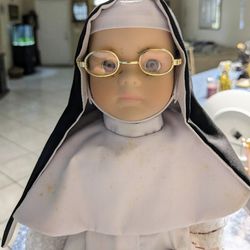 Vintage Porcelain Sister Mary Doll In Original Box