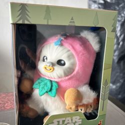 Japan 2025 Disney Cosbi Star Wars Ewok Plush Keychain Kneesaa