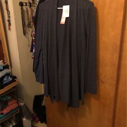 Ha I Open Front Cardigan Navy 1x ( Chris N Carol 