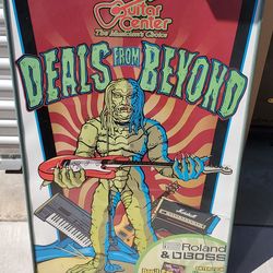 Super Rare guitar center Creature from the Black Lagoon poster .