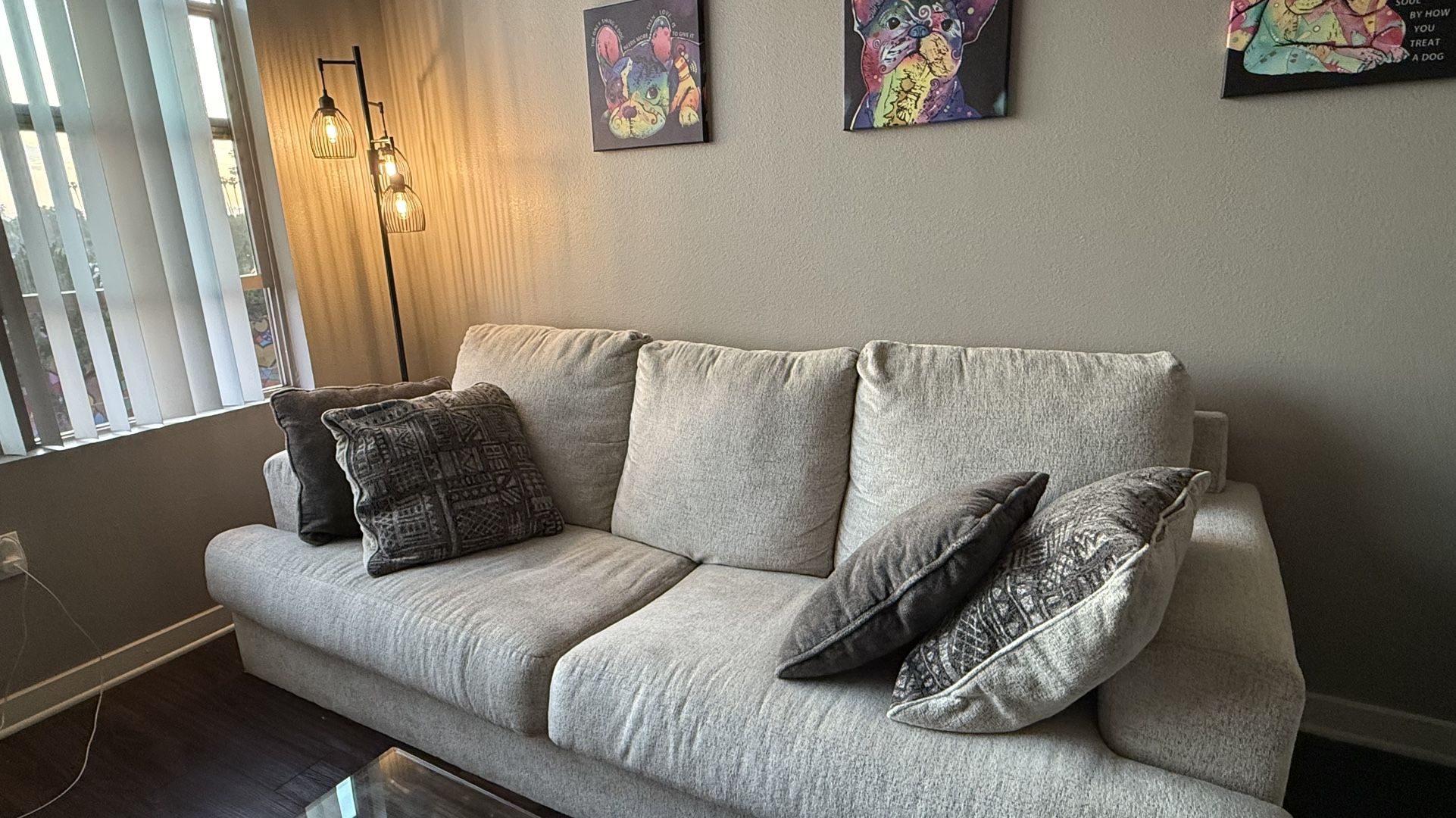 Sofa - Cotton - Gray