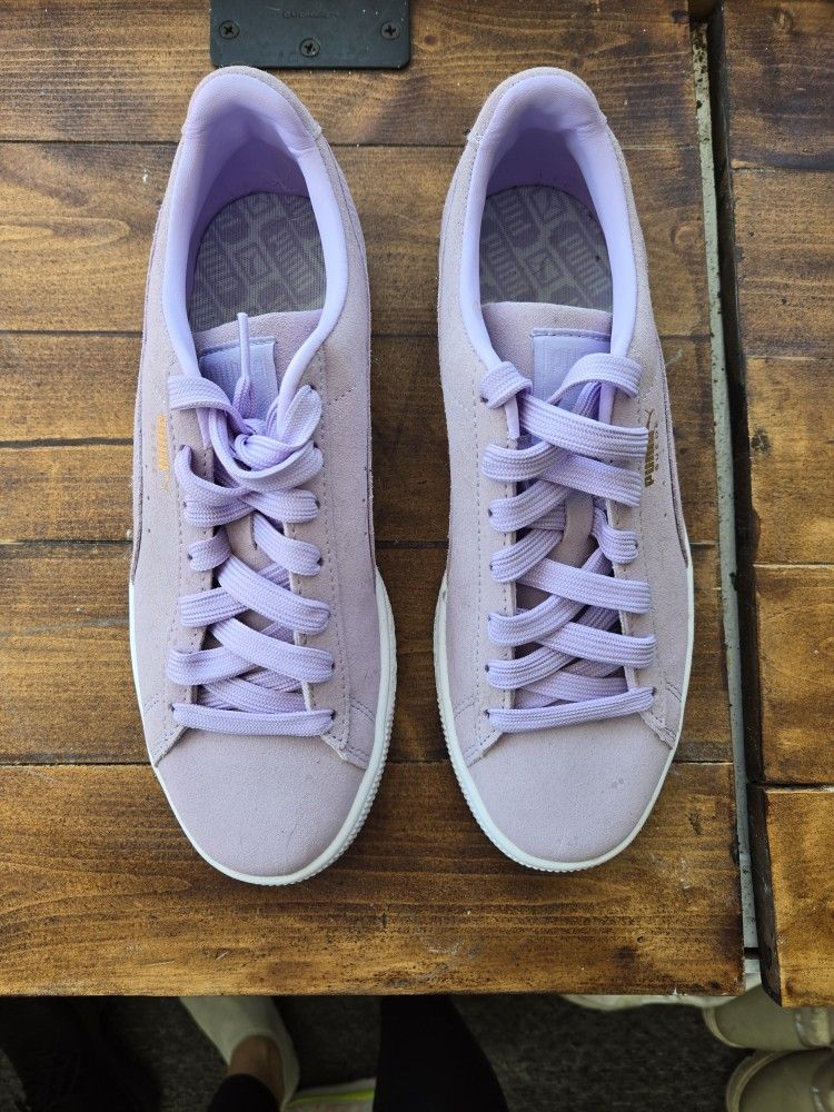 Purple Suede Puma Sneakers
