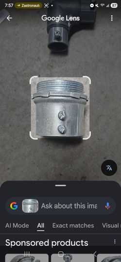RMC Ridged metel conduit connection.
