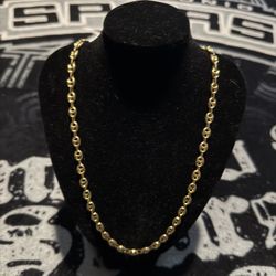 10K Gold Puffed Mariner Gucci Link Chain