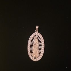 Virgin Mary Pendant – Solid .925 Silver – 11.5g – Large