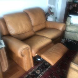 Zero Back Recliner, Loveseat Sofa Leather