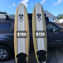 2 Gerry Lopez 8ft soft surfboards, simular to Wavestorms but faster, both in good condition