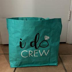 I Do Crew Tote Bag With Plastic Heart Glasses And Tattoo 