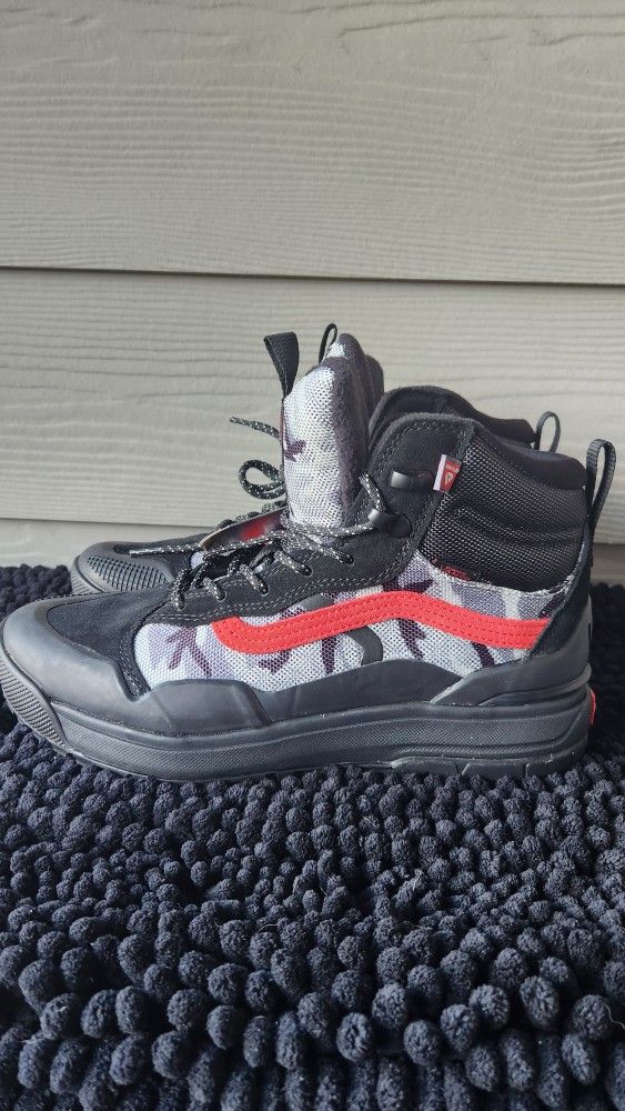 Vans Sk8-Hi MTE 2.0 DX Black Red Arctic Tread Hiking Boots Men Size 8.5