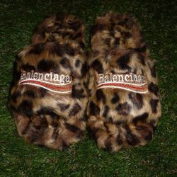 Balenciaga Fur Slides