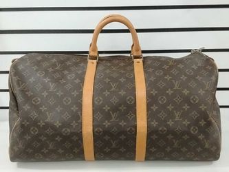 Louis Vuitton Brown Monogram Keepall 55 Duffle Bag Vc0826rwrmia