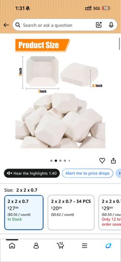 Small Square Foam Pieces 2x2x0.7 Inch